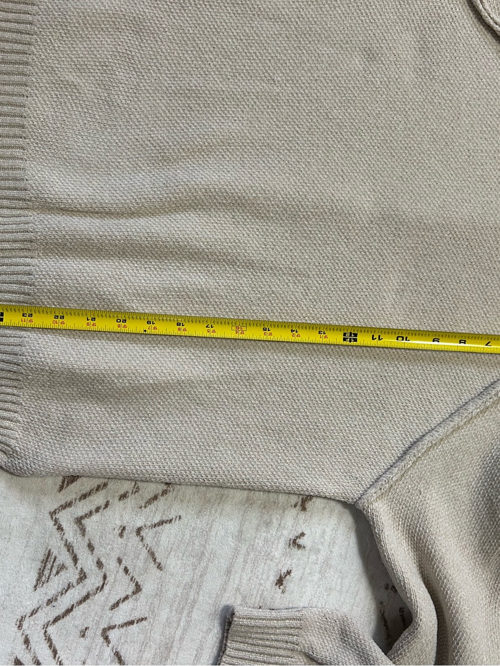 Zenana Small Beige Oversized Raglan Knit Sweater Side Slit Old Money - Picture 9 of 9